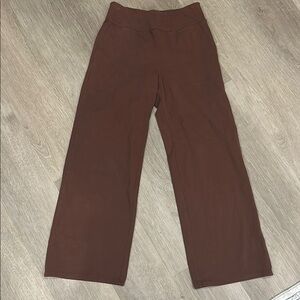 Pact Brown Wide Leg Pants High-Waisted